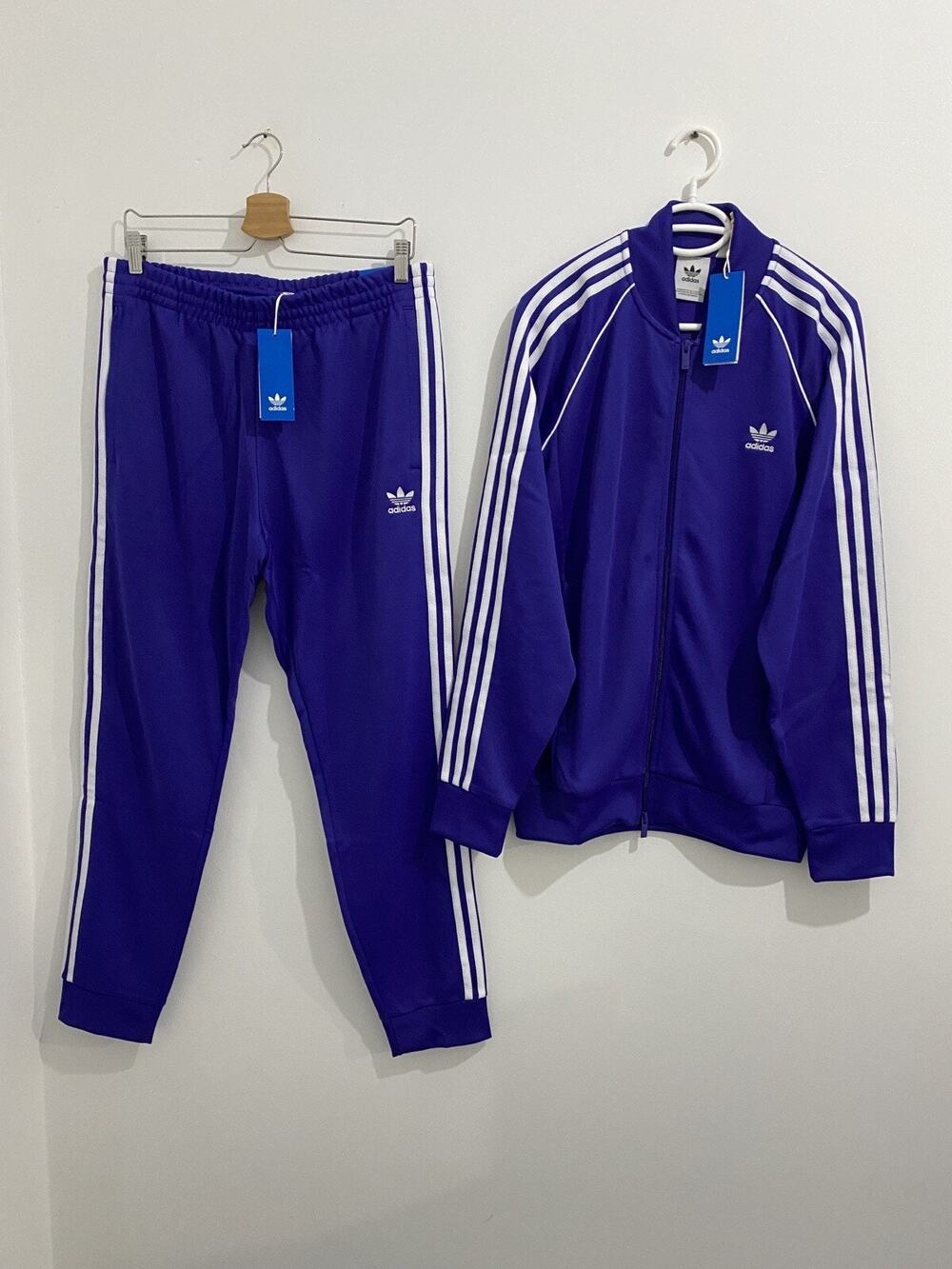 Adidas Originals SST Superstar Tracksuit Purple Energy Ink White Size XL